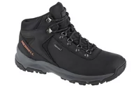 Buty trekkingowe męskie - Merrell Erie Mid LTR WP, Buty trekkingowe męskie, Czarny, 45 EU - miniaturka - grafika 1
