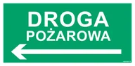 Systemy ekspozycyjne i znaki informacyjne - AC077 DROGA POŻAROWA W LEWO, TS - PŁYTA TD FOTOLUMINESCENCYJNA; (400X200MM) - miniaturka - grafika 1