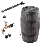 Zbiorniki na deszczówkę - Zbiornik na deszczówkę Talais + zestaw przyłączeniowy 250L brąz - miniaturka - grafika 1