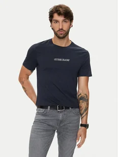 Guess Jeans T-Shirt M4YI52 K8HM0 Granatowy Slim Fit - Koszulki męskie - miniaturka - grafika 1
