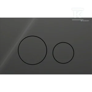 Przycisk uruchamiający Geberit Sigma40, przedni, szkło czarne, okrągły - Stelaże i zestawy podtynkowe do WC - miniaturka - grafika 1