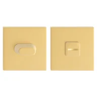 Szyldy i rozety - METALBUD Rozeta podklamkowa do wc Zumba złota mosiądz - miniaturka - grafika 1