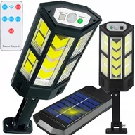Lampy ogrodowe - Lampa Solarna Led Z Czujnikiem Ruchu I Zmierzchu + Pilot Kxk-010-120Cob - miniaturka - grafika 1