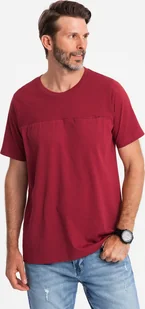 T-shirt LOOSE FIT męski z kieszonką czerwony V3 OM-TSCT-0171 XL - Koszulki męskie - miniaturka - grafika 1