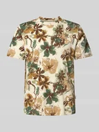 Koszulki męskie - T-shirt z prążkowanym, okrągłym dekoltem model ‘JEMO’ - miniaturka - grafika 1