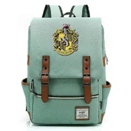 Torebki damskie - Plecak z nadrukiem Szkoły Magii i Czarodziejstwa Hufflepuff, plecak młodzieżowy, torba rekreacyjna męska i damska, torba podróżna zielone światło 14in - miniaturka - grafika 1