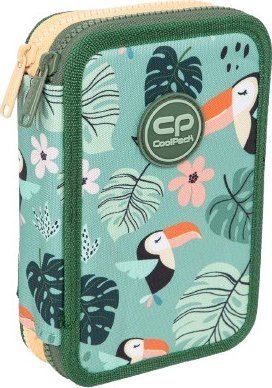 Piórnik Patio COOLPACK - JUMPER 2 - PIÓRNIK PODWÓJNY Z WYPOSAŻENIEM - TOUCANS