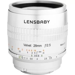 Obiektyw Lensbaby Velvet 28mm f/2.5 do Nikon F srebrny - Obiektywy - miniaturka - grafika 1