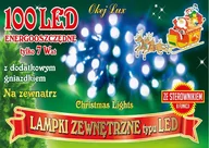 Oświetlenie świąteczne - Multimix.pl Sznur świetlny 10 m 100 LED na zewnątrz 8 funkcji świecenia możliwość łączenia oświetlenie świąteczne NR 1787 Ciepły biały OLED-100/G/8F/X - miniaturka - grafika 1