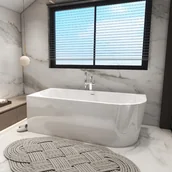 Wanny - Balneo Wanna wolnostojąca narożna lewa AVOLA WHITE - 160 x 80 cm AKRYL B1-J0101010502-1 - miniaturka - grafika 1