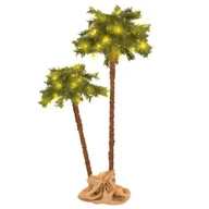 Choinki - vidaXL Podwójna, sztuczna palma z lampkami LED, 125 i 210 cm - miniaturka - grafika 1