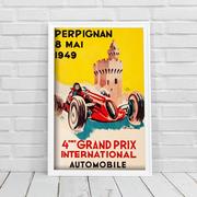 Plakaty - Plakat w stylu retro Raspaut Perpignan eme Grand Prix A3 30x40cm z ramką pion - miniaturka - grafika 1