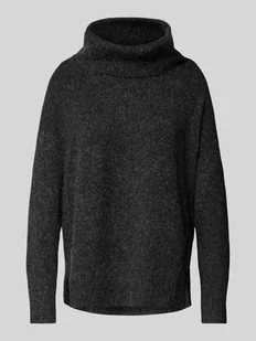 Sweter z miękkiej mieszanki materiałów z lejącym dekoltem model ‘DOFFY’ - Swetry damskie - miniaturka - grafika 1