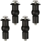 Śruby i nakrętki - Mocowanie deski sedesowej Universe Zawiasy mocujące deskę sedesową Gumowa zatyczka Pokrywa sedesowa Zawiasy śrubowe deski sedesowej Śruby deski sedeso - miniaturka - grafika 1