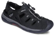 Sandały męskie - Lee Cooper, Sandały męskie, LCW-23-01-1771M, Czarne, Rozmiar 45 - miniaturka - grafika 1