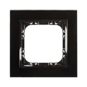 Klawisze i ramki - Ospel Impresja szkło czarne ramka R-1YGC/32/25 R-1YGC/32/25 - miniaturka - grafika 1