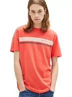 Koszulki męskie - TOM TAILOR Denim Koszulka męska 1036965, 11042 -Plain Red, XS, 11042 – Plain Red, XS - miniaturka - grafika 1