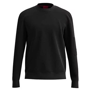 HUGO Męska bluza Darogol223, czarna, S, Black7, S - Bluzy męskie - miniaturka - grafika 1