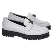 Mokasyny damskie - Mokasyny damskie Karino 4547/002-P SZARY/LICO 37 - miniaturka - grafika 1