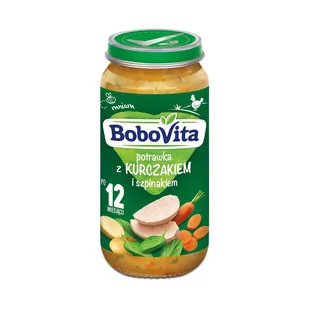 BOBOVITA Obiadek potrawka z kurczakiem i szpinakiem - Dania dla dzieci - miniaturka - grafika 1