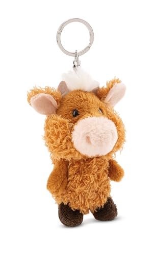 Breloczek byczek szkocki McMooray 10cm brązowy - Pluszowy towarzysz przytulanka zwierzęca z kółkiem na klucze do smyczy, torby albo plecaka