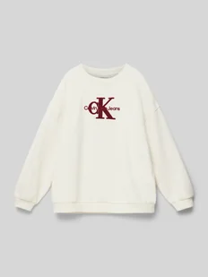 Bluza o kroju oversized z nadrukiem z logo model ‘TEDDY’ - Bluzy dla dziewczynek - miniaturka - grafika 1