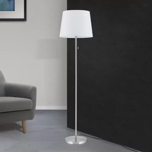 Tekstylna lampa stojąca Ludwig, nikiel matowy - Lampy stojące - miniaturka - grafika 2