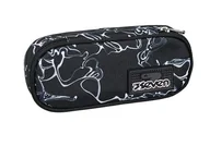 Piórniki - Seven Piórnik szkolny Round Plus, czarny, ISCHOOLPACK, owalna torba z wewnętrzną kieszenią i elastycznymi uchwytami na długopisy, akcesoria do plecaka, podstawowe, średnie, wyższe, chłopiec, - miniaturka - grafika 1