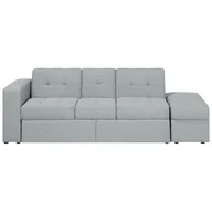 Sofy i kanapy - Beliani Sofa z funkcją spania jasnoszara FALSTER - miniaturka - grafika 1