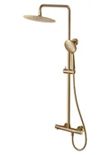 Zestawy prysznicowe - Cersanit Kolumna prysznicowa z baterią termostatyczną Zen miedź szczotkowana S951-790 - miniaturka - grafika 1