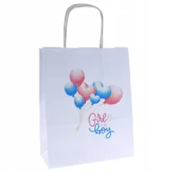 Akcesoria do pakowania - torba prezentowa z nadrukiem 18x8x22cm na baby shower torebka prezentowa x1 - miniaturka - grafika 1