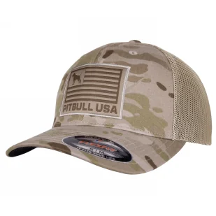 Czapka Pit Bull Full Cap Pitbull USA '24 - Multicam Arid/ Piaskowa L/XL - Odzież taktyczna i umundurowanie - miniaturka - grafika 1