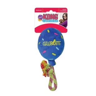 Kong Urodzinowy Balon dla psa L 50 cm gryzak z sznurem - Zabawki dla psów - miniaturka - grafika 1