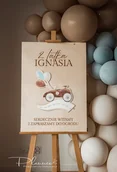 Pamiątka Chrztu Świętego - Tablica powitalna Auto Vintage - miniaturka - grafika 1