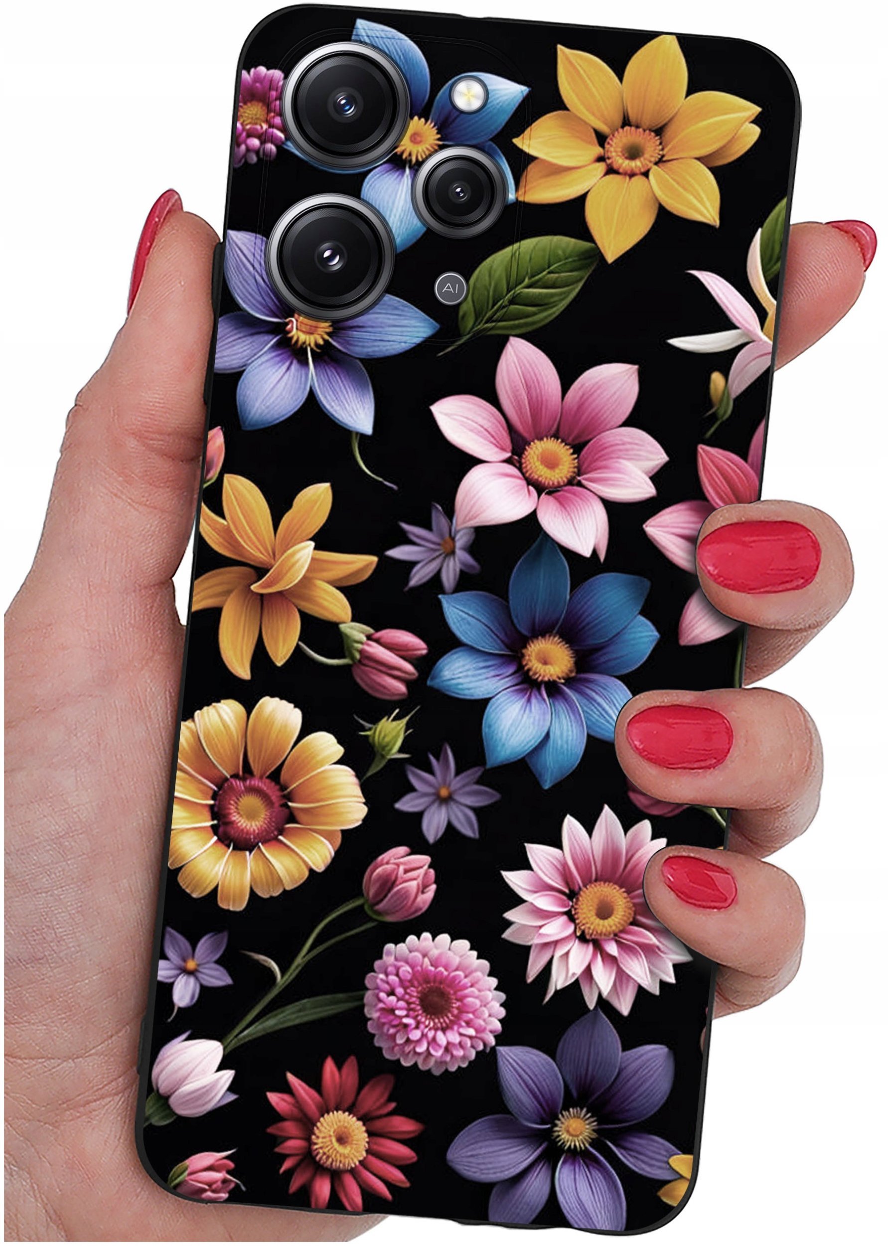 Etui do Xiaomi Redmi 12 4G WZORYSILIKONOWE MATT CASE + SZKŁO 9H