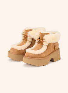 Ugg Botki Sznurowane Esmee braun - UGG - Botki damskie - miniaturka - grafika 1