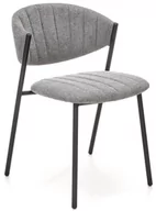 Krzesła - Krzesło tapicerowane szare K469 na czarnych nogach - miniaturka - grafika 1