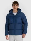 Kurtki męskie - 4F Kurtka puchowa z syntetycznym wypełnieniem męska - granatowa 3XL - miniaturka - grafika 1