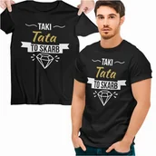 Gadżety dla niej i dla niego - Koszulka dla Taty na prezent urodziny Dzień Ojca Taki Tata to skarb - miniaturka - grafika 1