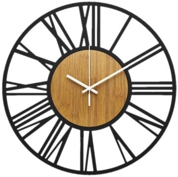 Zegar Ścienny 3D Metalowy Wiszący Vintage Rzymski Na Ścianę Loft 80cm Cichy