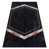 Dywany - Dywan do prania MIRO 52025.802 Marmur, geometryczny antypoślizgowy - czarny, 80x150 cm - miniaturka - grafika 1