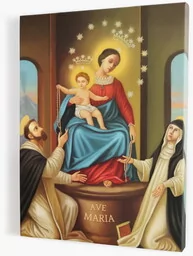 Matka Boża Pompejańska - obraz religijny na płótnie - Ikony i obrazy sakralne - miniaturka - grafika 1