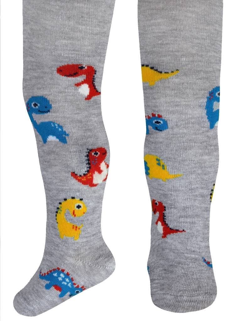 Chłopięce rajstopy bawełniane dinusie szare Milusie r.68/74