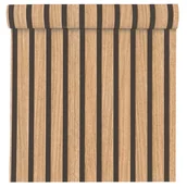 Tapety - Tapeta Lamelki imitacja drewna 278408 beżowo-czarna papierowa - miniaturka - grafika 1