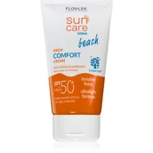 Kremy do twarzy - Floslek, Sun Care Beach, Krem podrażnienia SPF50+,  50 ml - miniaturka - grafika 1