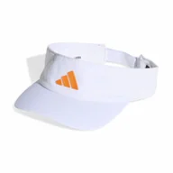 Czapki damskie - Damska czapka z daszkiem adidas Visor Climacool White/Pure Orange - miniaturka - grafika 1