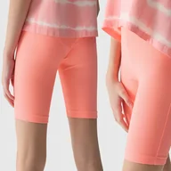 Legginsy - 4F LEGGINSY KOLARKI DZIANINOWE DZIEWCZĘCE SS24 - miniaturka - grafika 1