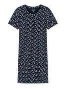 Piżamy damskie - Uncover by Schiesser damska koszula nocna z krótkim rękawem, Ciemnoniebieski kamień, 42 - miniaturka - grafika 1