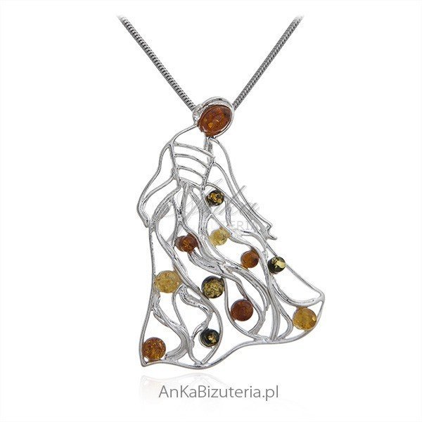 ankabizuteria.pl Biżuteria srebrna ELEGANCKA DAMA z bursztynem