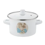 Garnki - Garnek emaliowany prosty Kogut z pokrywką 20 cm 4,2 l - miniaturka - grafika 1